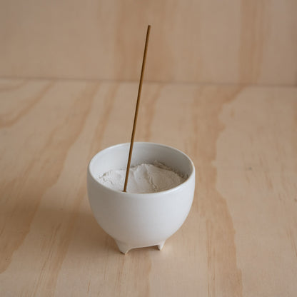 Shoyeido Japan Ceramic Incense Burner with Lid - White