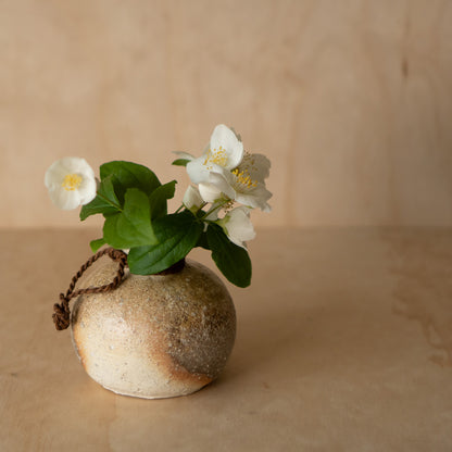 Vintage Japanese Shigaraki ceramic wood fired vase