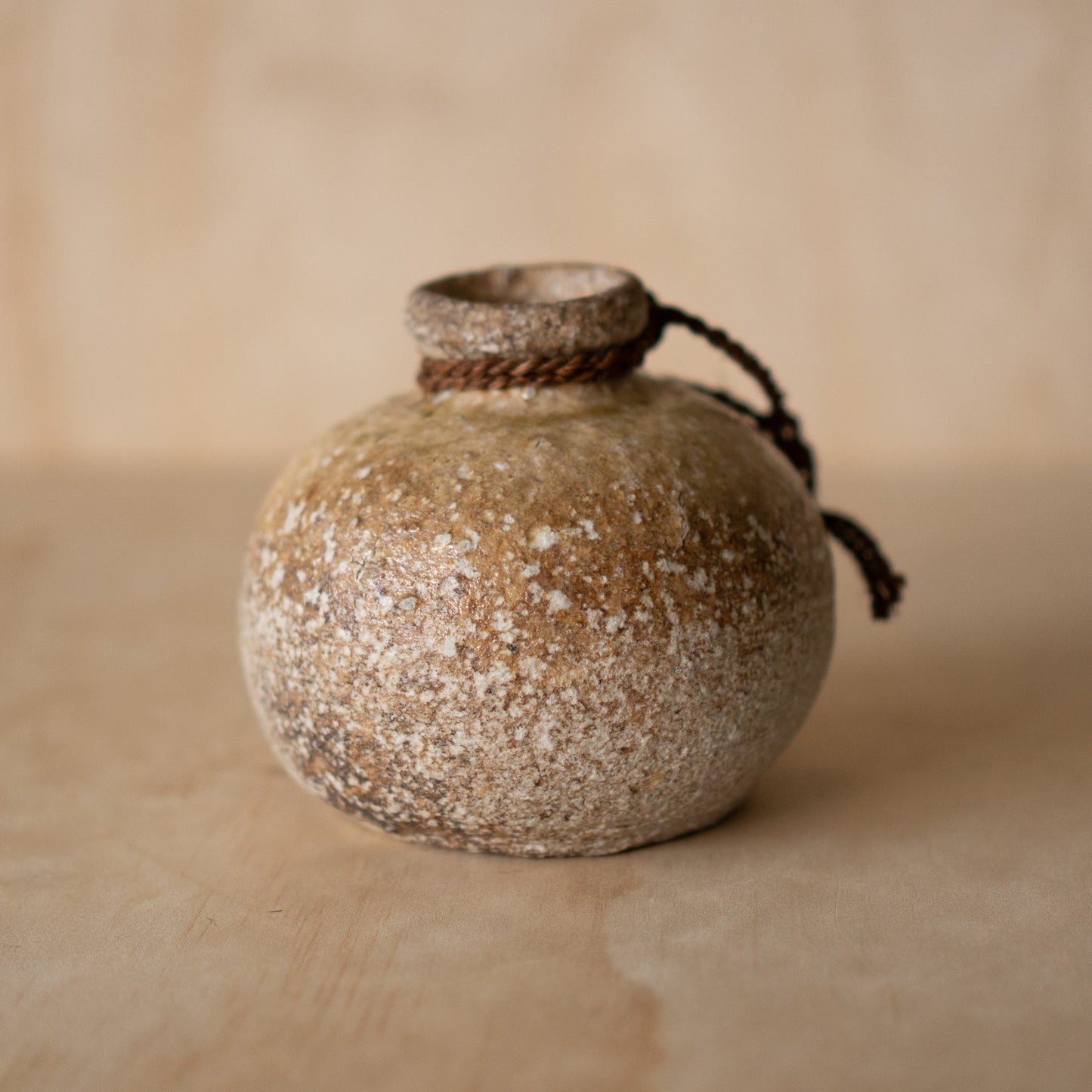 Vintage Japanese Shigaraki ceramic wood fired vase