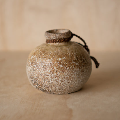 Vintage Japanese Shigaraki ceramic wood fired vase