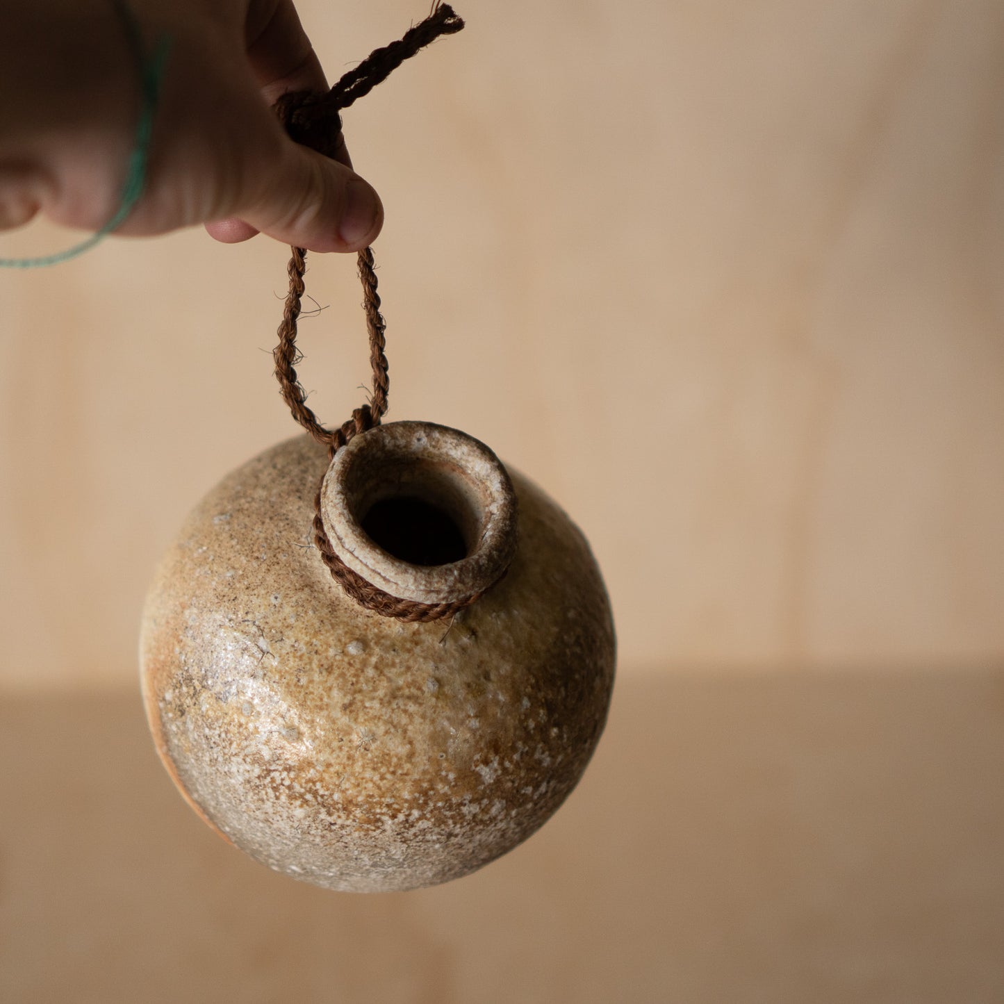 Vintage Japanese Shigaraki ceramic wood fired vase