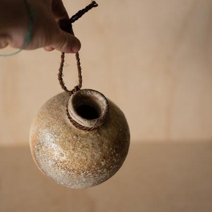 Vintage Japanese Shigaraki ceramic wood fired vase