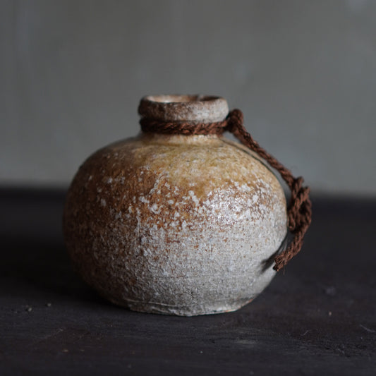 Vintage Japanese Shigaraki ceramic wood fired vase