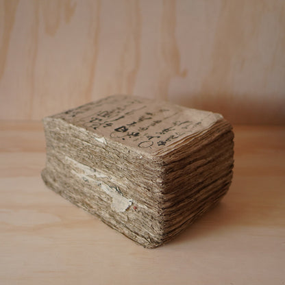 Antique Japanese Extra Thick Daifuku-cho Washi Paper Ledger Book
