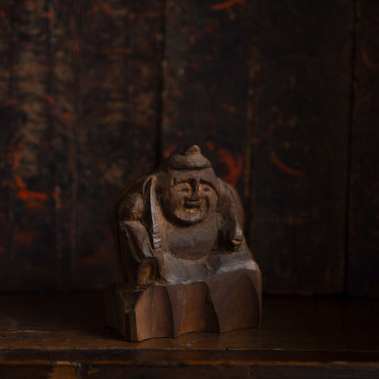 Antique Japanese Carved Ebisu Figure - 03