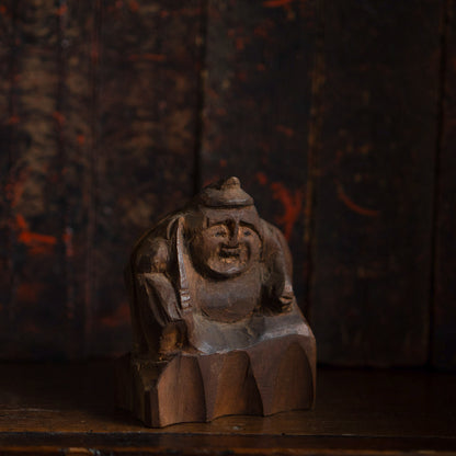 Antique Japanese Carved Ebisu Figure - 03
