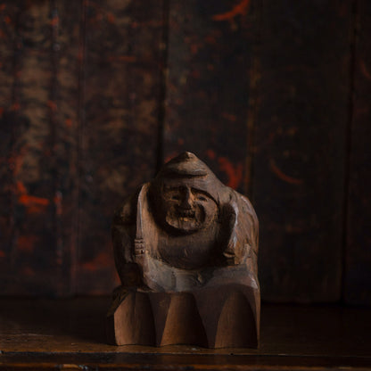 Antique Japanese Carved Ebisu Figure - 03