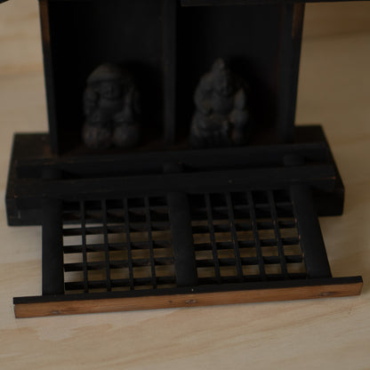 Antique Japanese Household Kamidama Shrine with Daikoku and Ebisu figures