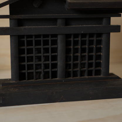 Antique Japanese Household Kamidama Shrine with Daikoku and Ebisu figures