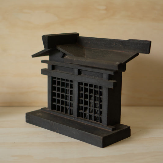 Antique Japanese Household Kamidama Shrine with Daikoku and Ebisu figures
