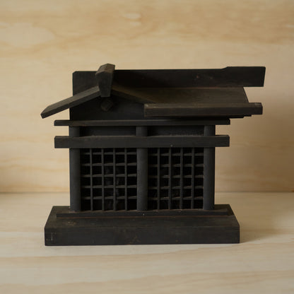 Antique Japanese Household Kamidama Shrine with Daikoku and Ebisu figures