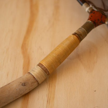 Vintage Japanese Tenkara Tamo Fishing Net with Wood and lacquer handle