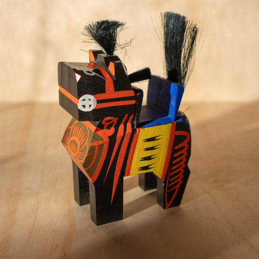Vintage Japanese Folk Toy Horse - Miharu Goma in box