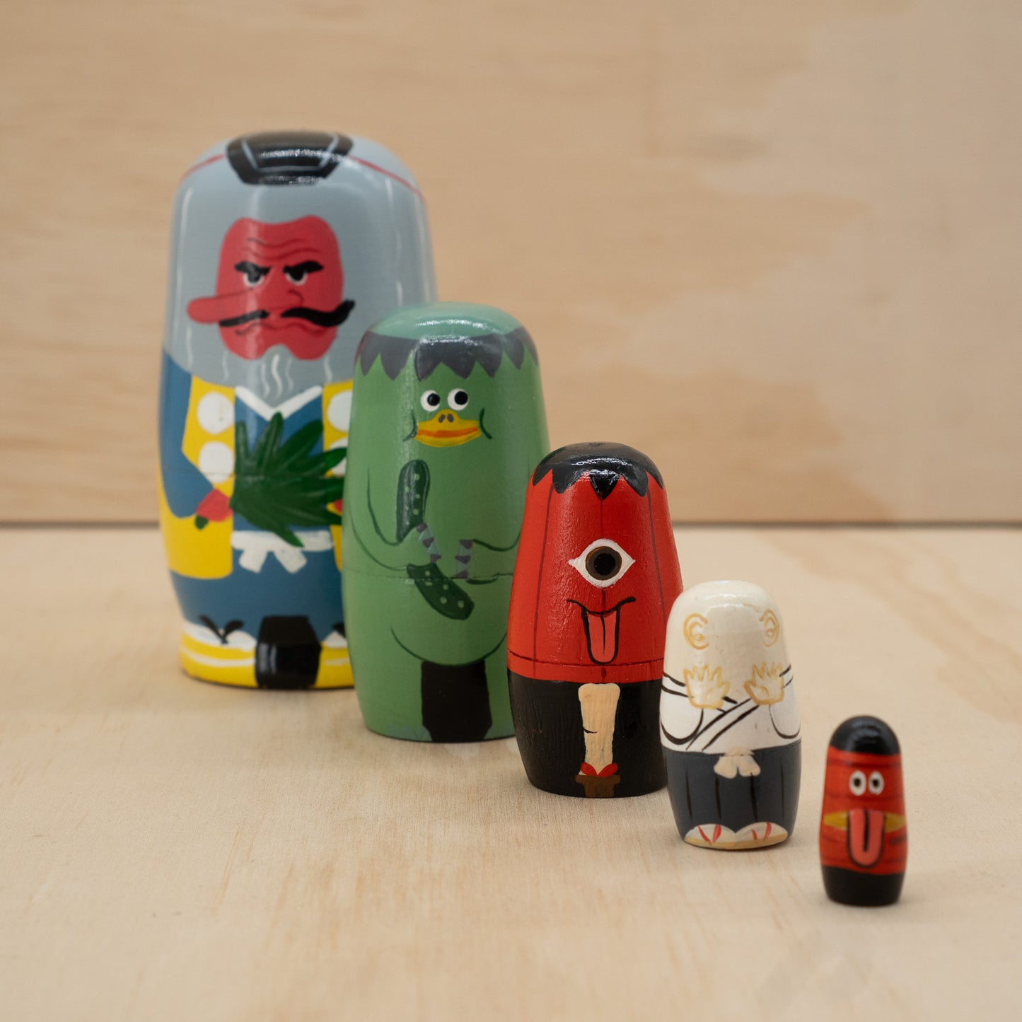 Japanese Nesting Yokai Ghost and Goblin Dolls Figures