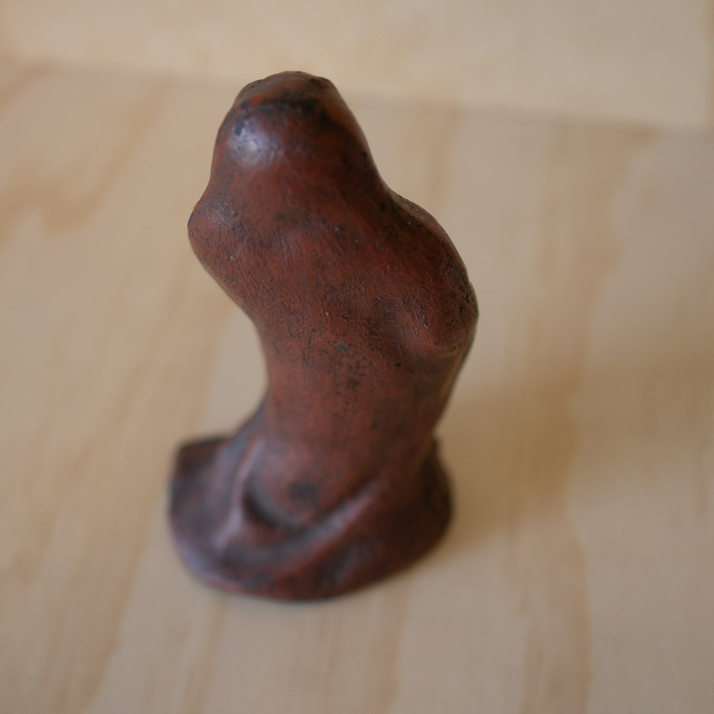 Vintage Japanese Painted Cast Iron Daruma