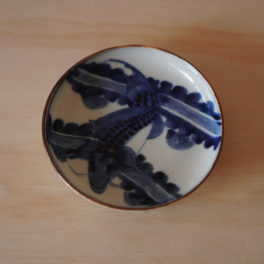 Antique Japanese Imari Ceramic Koi Fish small Plate