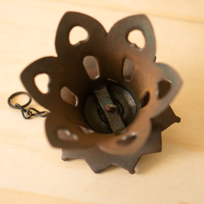 Vintage Japanese Cast Iron Lantern-Style Furin - wind chime