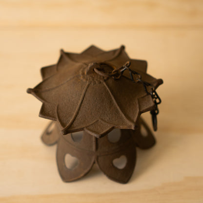 Vintage Japanese Cast Iron Lantern-Style Furin - wind chime
