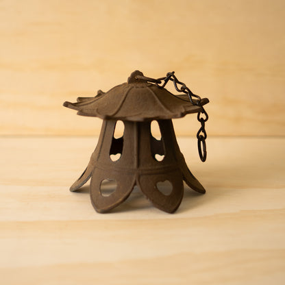 Vintage Japanese Cast Iron Lantern-Style Furin - wind chime