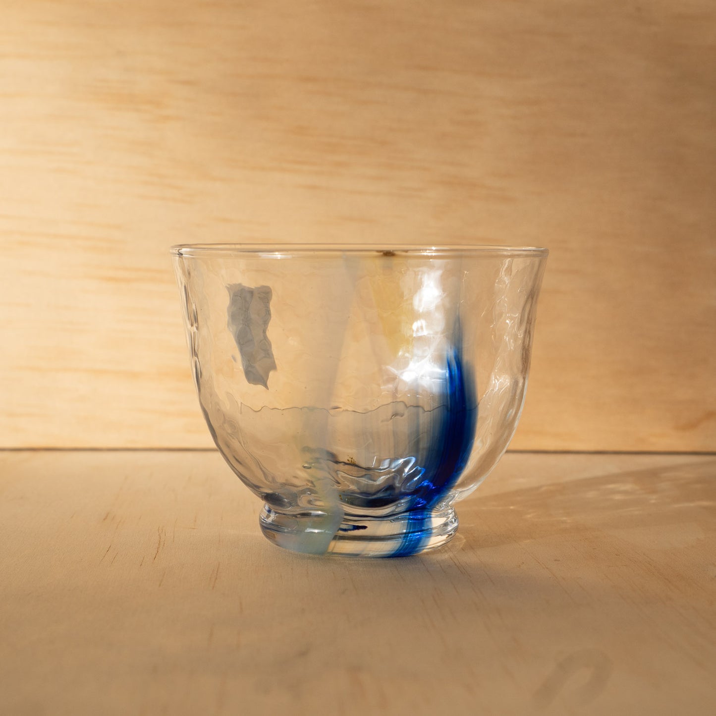 Japanese Blue stripe handmade glass