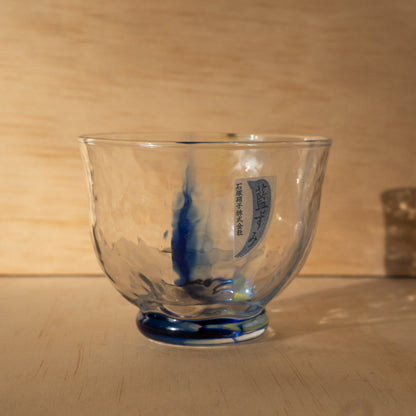 Japanese Blue stripe handmade glass
