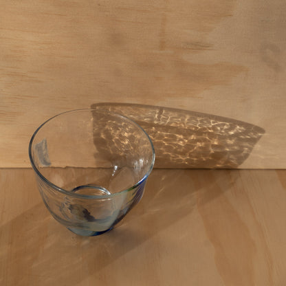 Japanese Blue stripe handmade glass