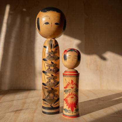 Vintage Tall Japanese Kokeshi Doll - 04