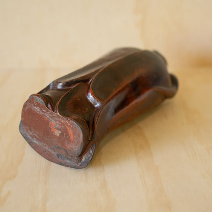 Vintage Japanese Patinated Cast Iron Standing Daruma