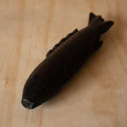 Antique Japanese Carved timber Fish Sculpture - Pot Hook