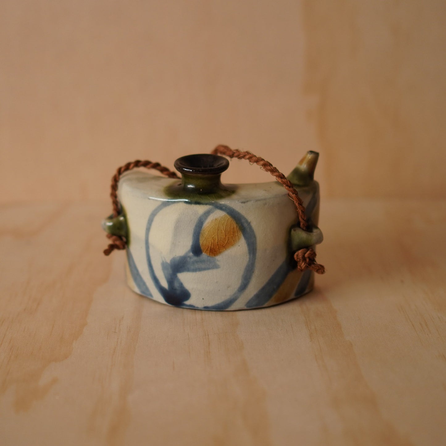 Vintage Japanese Ceramic Okinawan Sake Bottle - Dachibin