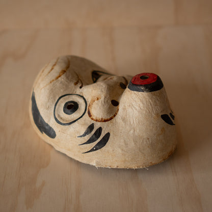 Vintage Japanese Hand Painted Paper Hyottoko Mask