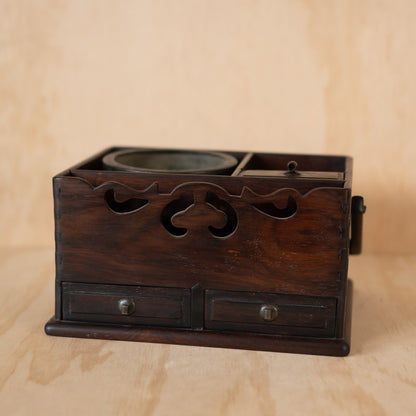 Antique Japanese Rosewood Tabako Bon - Incense Box