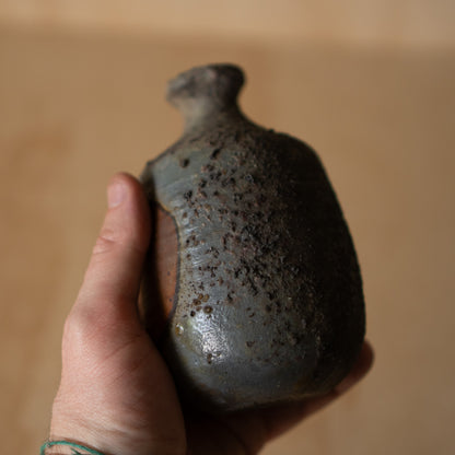 Vintage Japanese Bizen Ceramic Tokkuri Sake Bottle Vase