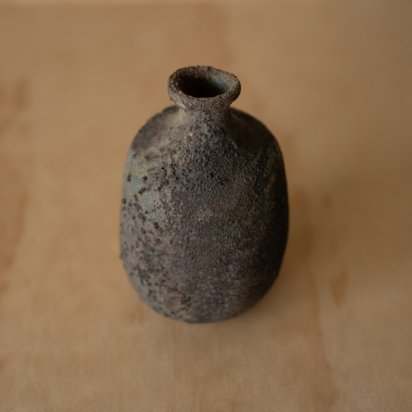 Vintage Japanese Bizen Ceramic Tokkuri Sake Bottle Vase