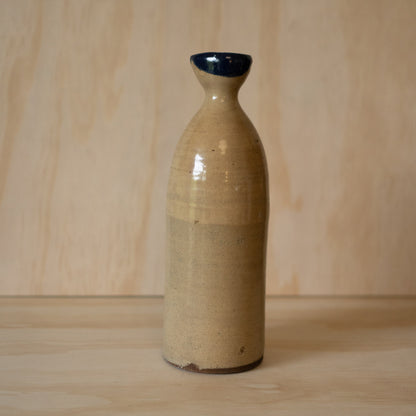 Antique Japanese Seto Ceramic slender Sake Bottle Tokkuri