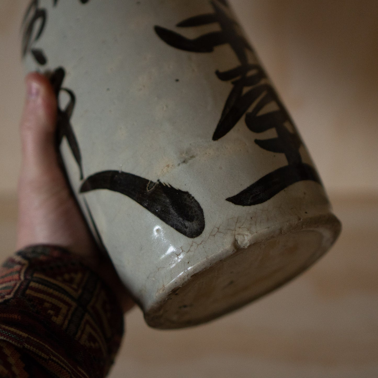 Antique Japanese Ceramic Kayoi-Tokkuri Sake Bottle - Ginza Tokyo!