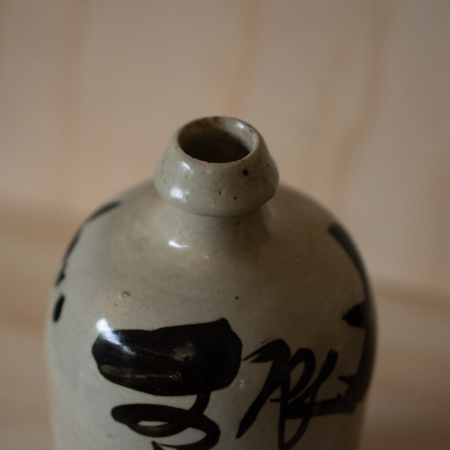 Antique Japanese Ceramic Kayoi-Tokkuri Sake Bottle - Ginza Tokyo!
