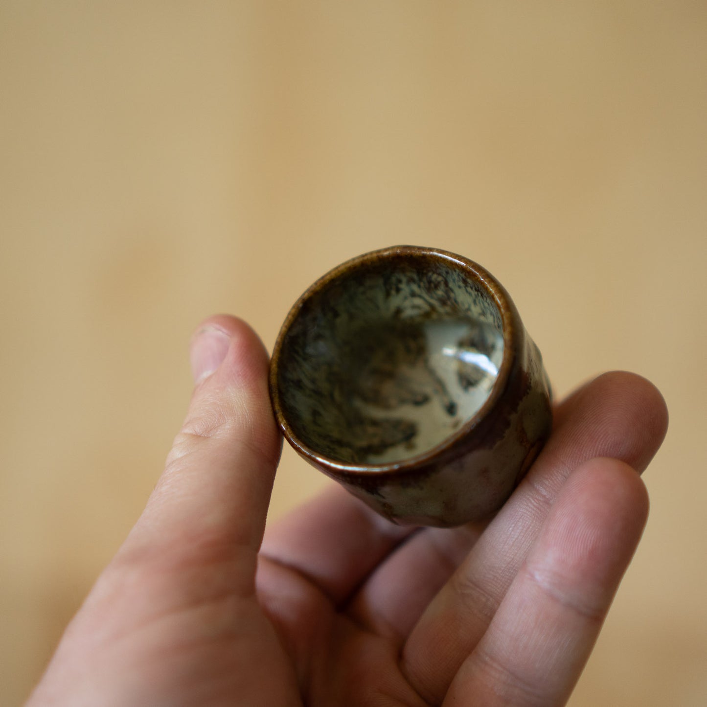 Vintage Japanese Boxed pair of Sake cups - Karatsu