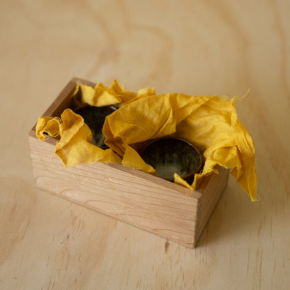 Vintage Japanese Boxed pair of Sake cups - Karatsu