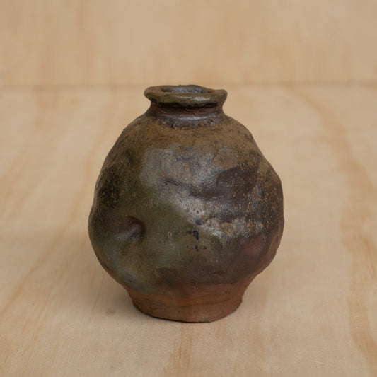 Vintage Japanese Shigaraki Ceramic Wabi-sabi Vase
