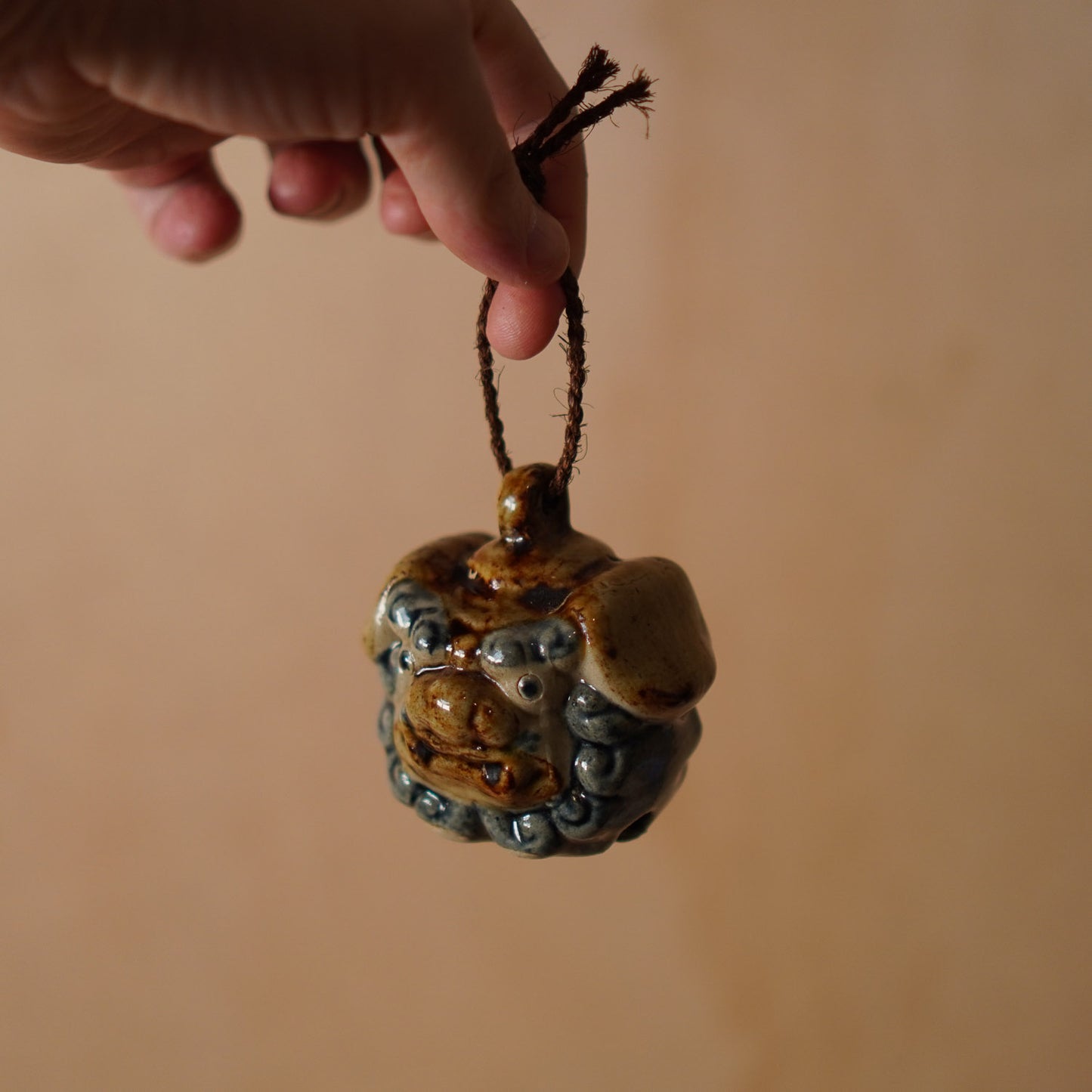 Vintage Japanese Okinawan style Shishi Temple Lion Bell