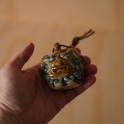 Vintage Japanese Okinawan style Shishi Temple Lion Bell