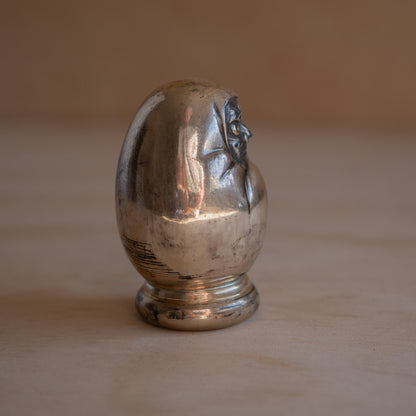 Vintage Japanese Small Pure Silver Daruma figure