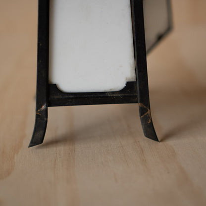 Vintage Japanese Small Copper and Milk Glass Lantern