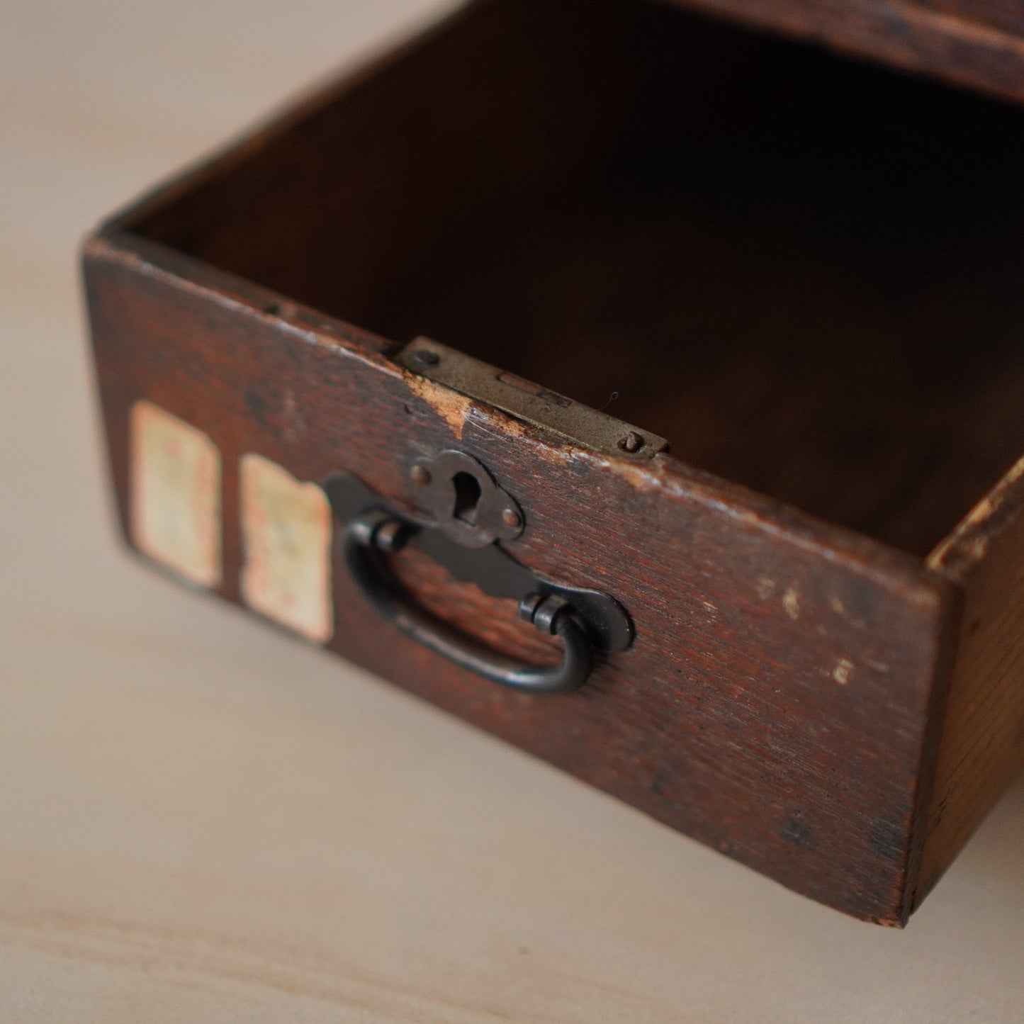Antique 2 Drawer Small Japanese Suzuri Bako Calligraphy Box