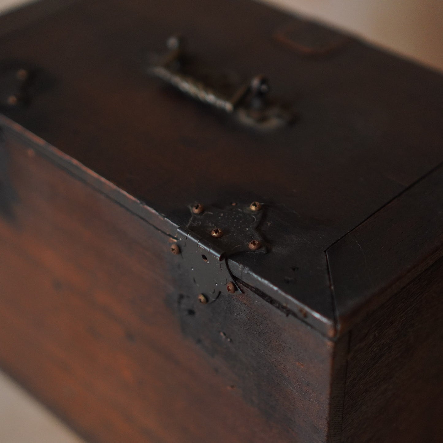 Antique 2 Drawer Small Japanese Suzuri Bako Calligraphy Box