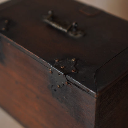 Antique 2 Drawer Small Japanese Suzuri Bako Calligraphy Box