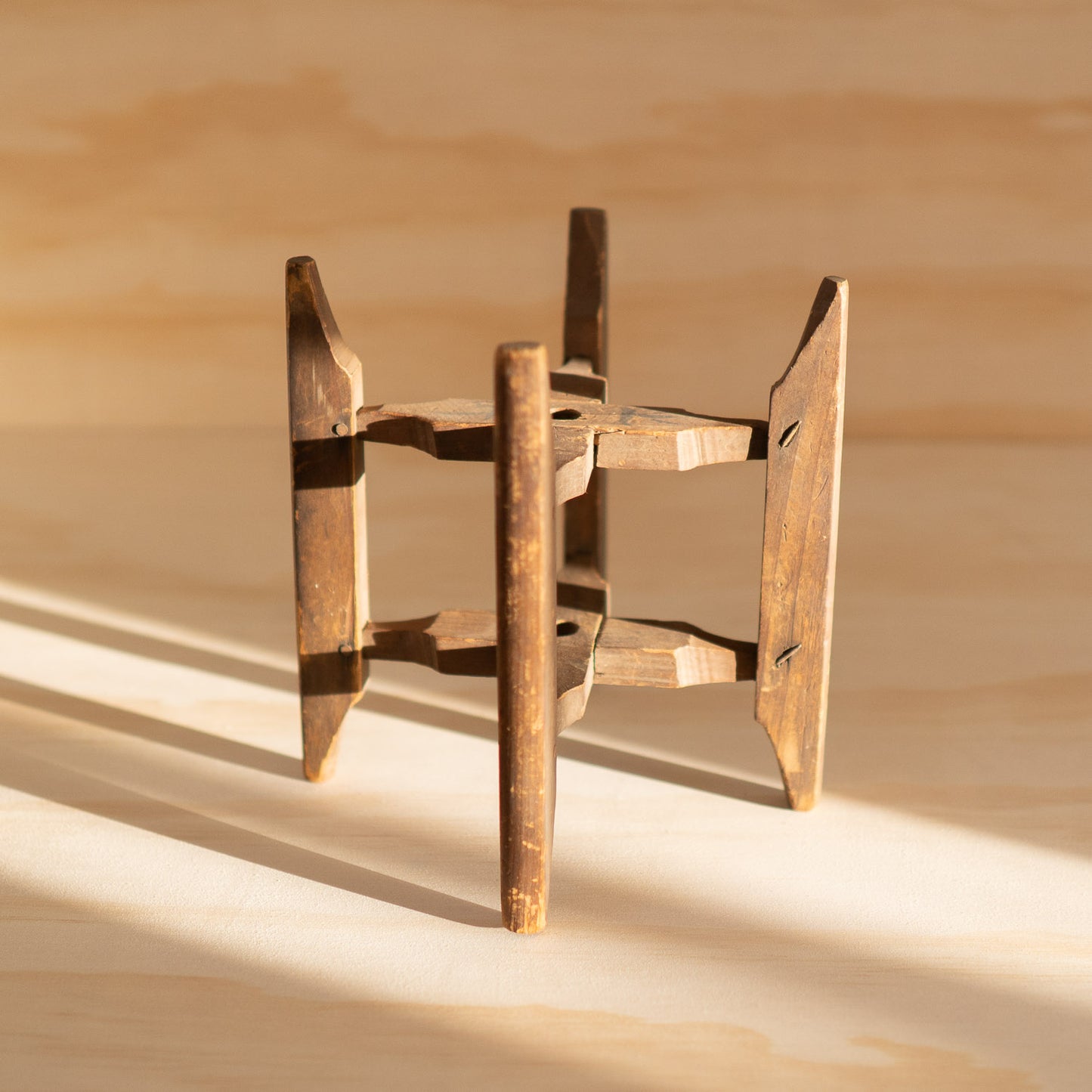 Vintage Japanese Wooden Spool Itomaki - Stand