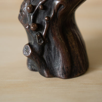 Vintage Japanese Ceramic Tree Stump Vase