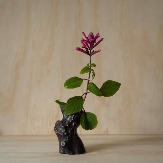 Vintage Japanese Ceramic Tree Stump Vase